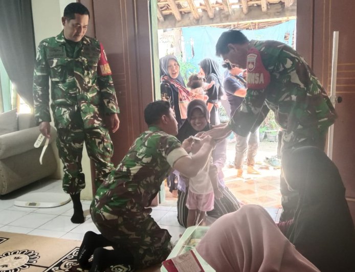 Wujud Dukungan TNI dalam Pencegahan Stunting dan Peningkatan Kesehatan Balita