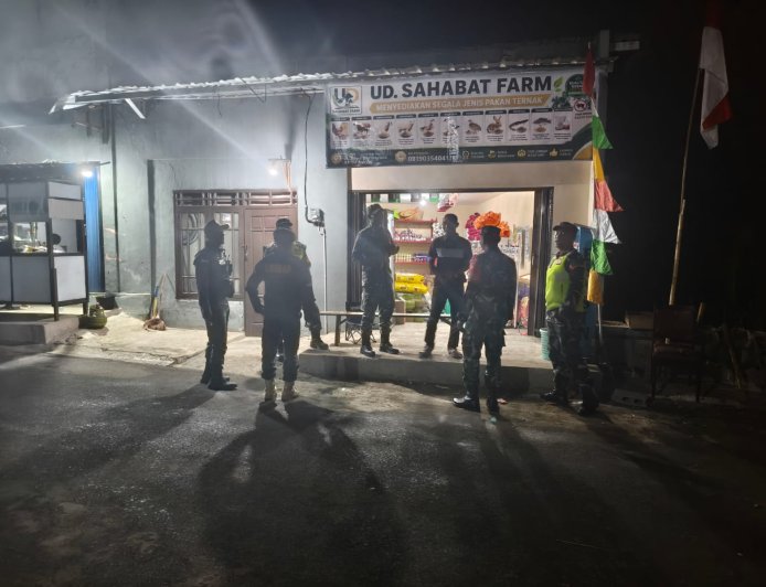 Koramil 16 Pejawaran Gelar Patroli Bersama Komponen Masyarakat Guna Ciptakan Kondisi Yang Aman