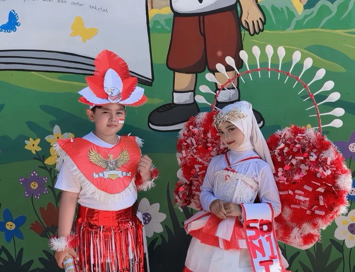 Karnaval SD N 1 Tempuran, Aletta Jadi Peri Sendok Haki Jadi Pengeran Garuda