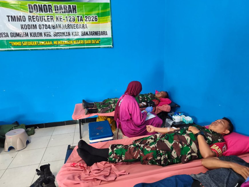 Dari Membangun Jalan hingga Menyelamatkan Nyawa Serka Supriyanto Donorkan Darah di TMMD