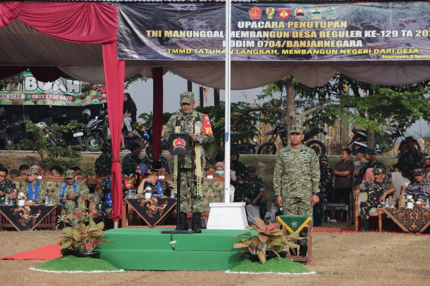 Danrem 071 Tutup TMMD Reguler ke-129 di Banjarnegara Bangun Desa untuk Perkuat Negeri