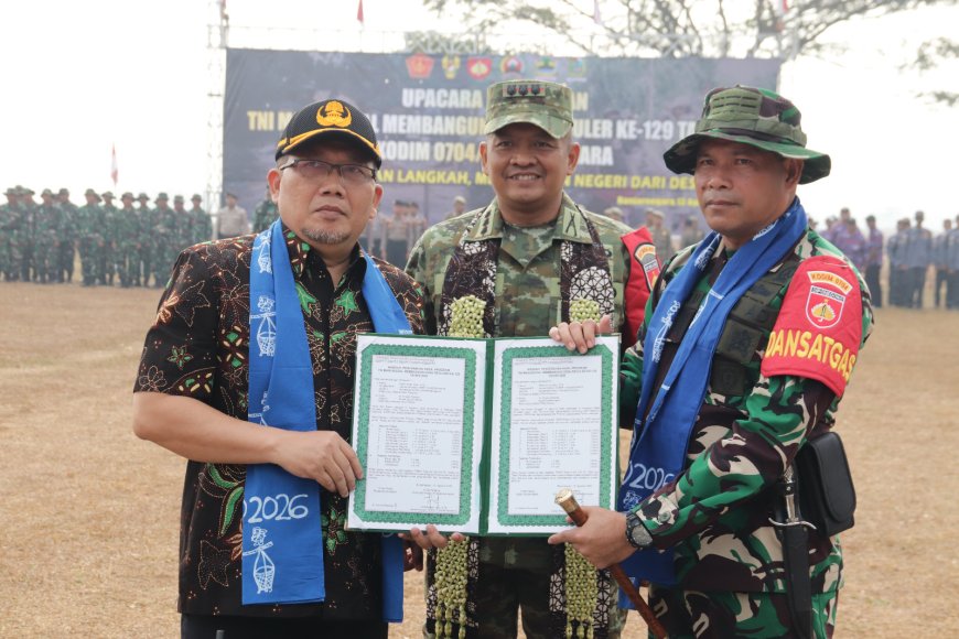 Danrem 071 Saksikan Penandatanganan Naskah TMMD ke-129 Simbol Sinergi TNI dan Pemkab Banjarnegara