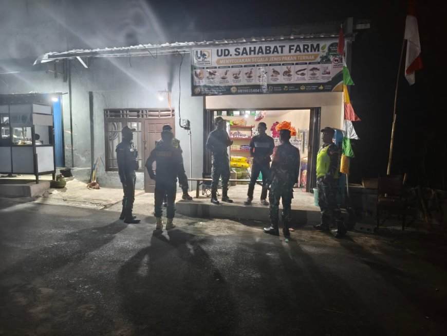 Koramil 16 Pejawaran Gelar Patroli Bersama Komponen Masyarakat Guna Ciptakan Kondisi Yang Aman