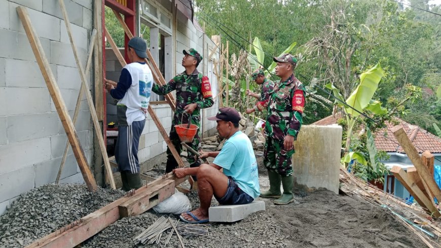 Babinsa Koramil 18 Pagentan Ikut Serta Dukung Program Rtlh