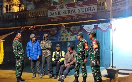 Koramil 16 Pejawaran Gelar Patroli Bersama Komponen Masyarakat Guna Ciptakan Kondisi Yang Aman