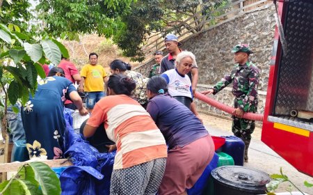 Ringankan Krisis Air Bersih Kodim 0704 Banjarnegara Salurkan 70 Ribu Liter Air ke Dua Wilayah