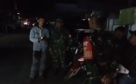 Koramil 05 Batur Gelar Patroli Malam Bersama Warga Desa Batur Jaga Kamtibmas