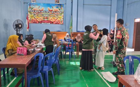 Babinsa Dan Bidan Desa Bersinergi Dalam Kegiatan Posyandu