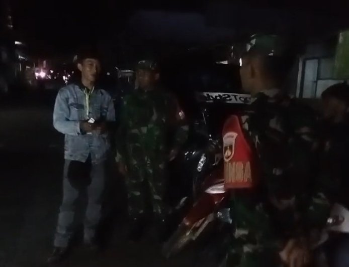 Koramil 05 Batur Gelar Patroli Malam Bersama Warga Desa Batur Jaga Kamtibmas