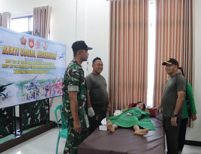 Dandim Banjarnegara Ikuti Vicon Bersama Panglima TNI Bakti Kesehatan Meriahkan HUT TNI ke-81