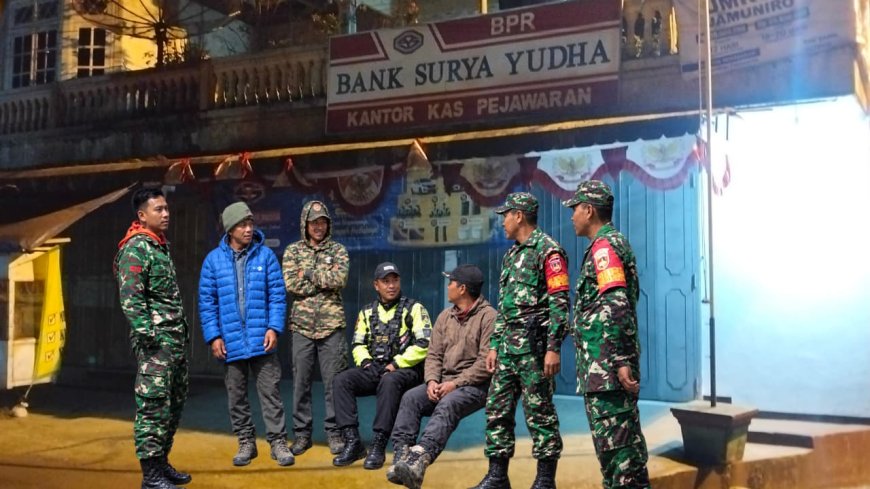 Koramil 16 Pejawaran Gelar Patroli Bersama Komponen Masyarakat Guna Ciptakan Kondisi Yang Aman