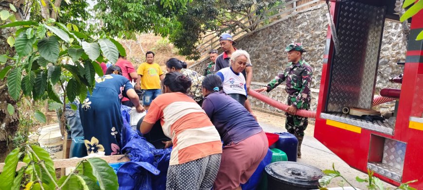 Ringankan Krisis Air Bersih Kodim 0704 Banjarnegara Salurkan 70 Ribu Liter Air ke Dua Wilayah