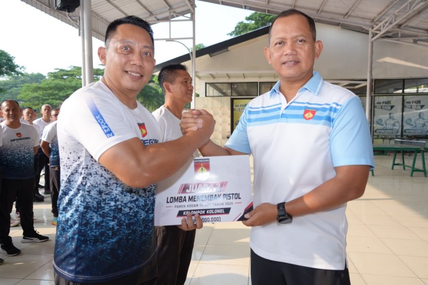 Pangdam IV/Diponegoro Apresiasi Pamen Berprestasi dalam Lomba Menembak dan Renmil