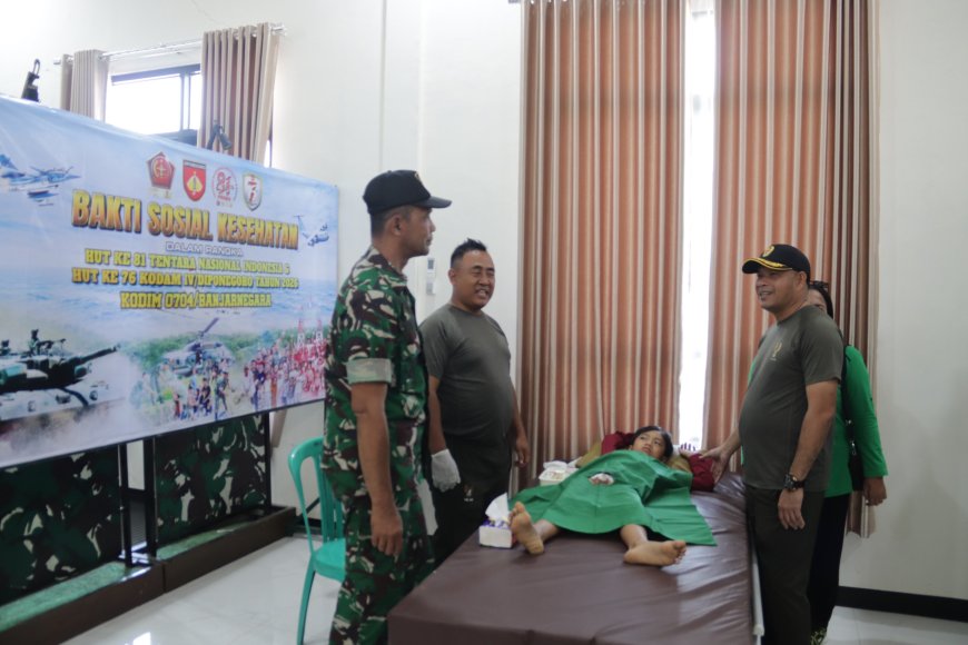 Dandim Banjarnegara Ikuti Vicon Bersama Panglima TNI Bakti Kesehatan Meriahkan HUT TNI ke-81