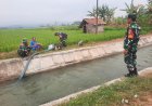 Hadapi Kemarau Panjang, Koramil 03/Wanadadi Bantu Pengairan 24 Hektare Sawah di Linggasari