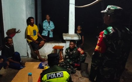 Patroli Siskamling, Babinsa Susukan Pastikan Lingkungan Warga Aman