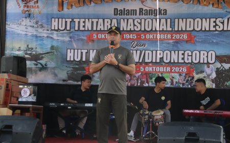 Semarak HUT ke-81 TNI Kodim Banjarnegara Gelar Jalan Sehat Pererat Kebersamaan Keluarga Besar