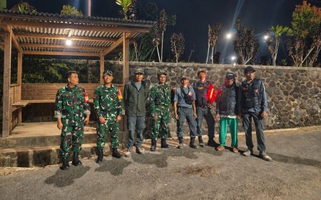 Koramil 16/Pejawaran Gelar Patroli Bersama Komponen Masyarakat Guna Ciptakan Kondisi Yang Aman