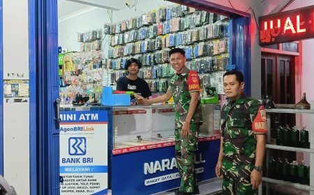 Babinsa Koramil 18/Pagentan Melaksanakan Patroli Malam Guna Memastikan Keamanan Wilayah