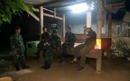 Koramil 03 Wanadadi Patroli Siskamling Ajak Warga Gumingsir Waspadai Kebakaran di Musim Kemarau