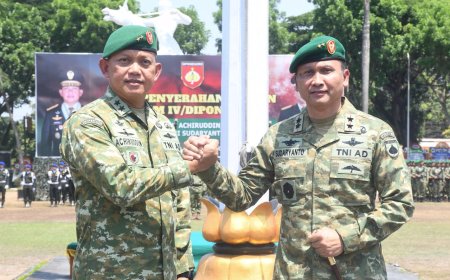 Estafet Kepemimpinan Kodam IV/Diponegoro Berlanjut, Mayjen TNI Sudaryanto, S.E., M.Han. Terima Penyerahan Satuan dari Mayjen TNI Achiruddin, S.E., M.Han.