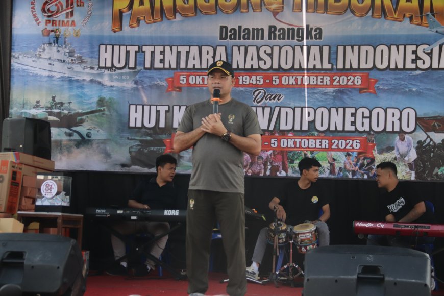 Semarak HUT ke-81 TNI Kodim Banjarnegara Gelar Jalan Sehat Pererat Kebersamaan Keluarga Besar